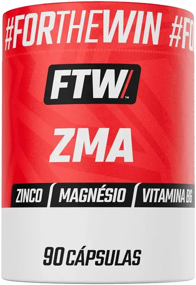 FTW ZMA 90 Cápsulas com Zinco, Magnésio e Vitamina B6 – Suplemento Mineral para Energia, Imunidade e Sono, Não Contém Glúten