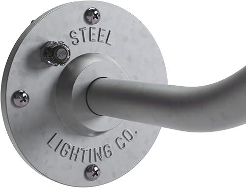 Miniatura 8 de Steel Lighting Co. Topanga - Luz de granero  Sensor de atardecer a amanecer  Montaje en pared al aire libre  Cúpula de 14 pulgadas  Cuello de cisne