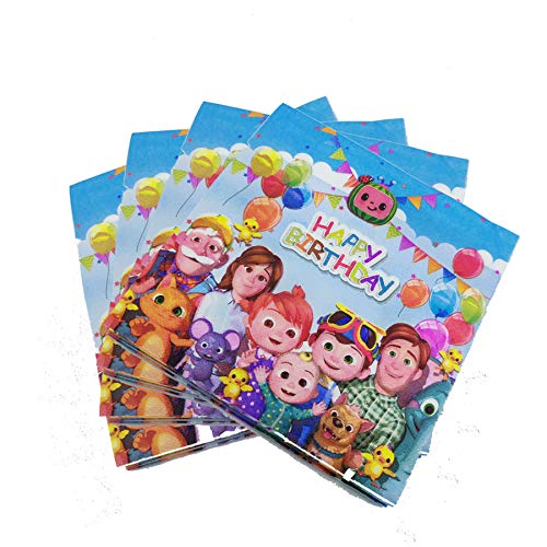 40pcs Cocomelon Party Napkins for Baby Shower Cocomelon Themed Birthday Party Supplies for Kids Cocomelon Birthday Party Decorations