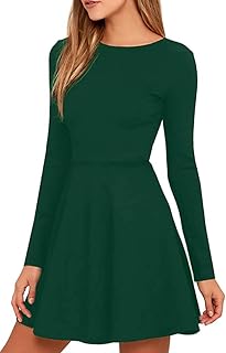 green midi skater dress