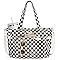 Corduroy Tote Bag for Women, 17 Pockets Lightweight Crossbody Bible Teacher Nurse Shoulder Bag for Daily School Travel Gym