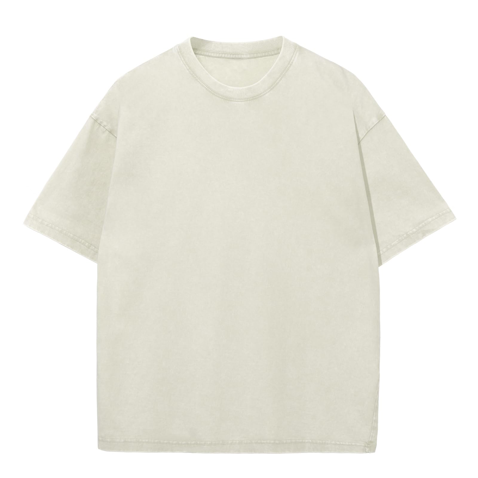 Men's Oversized Cotton T-Shirts Loose Fit Vintage Washed Tee