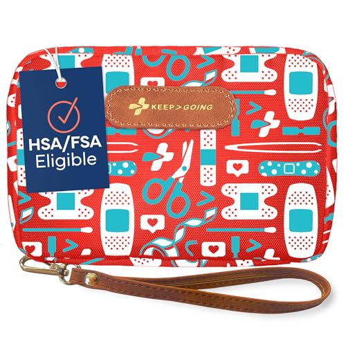 Image of KeepGoing Travel First Aid Kit for Kids – 130 Pc. for Car, Home, Purse, Diaper Bag & Backpack with Latex-Free Bandages - Mini First Aid Kit Travel Size TSA-Approved