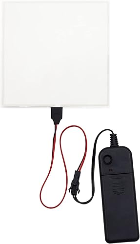 Miniatura 7 de jose2015 Luces de alambre EL de 3.9x3.9 in, color blanco, cortable DIY electroluminiscente El Panel de luz de luz de fondo de lámpara de papel hoja