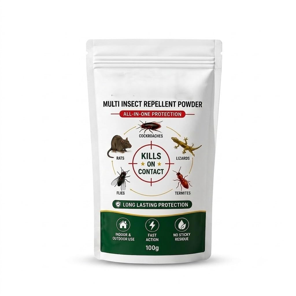 Multi Insect Repellent Powder | All-in-One Pest Control Powder for Cockroaches, Ants, Flies & Lizards | 100g (Pack of 1)-picture-53
