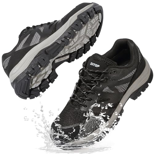 Baskets de sécurité avec embout en acier pour homme et femme - Chaussures de travail imperméables - Bottes de sécurité avec embout en acier - Baskets...