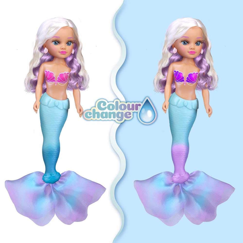 Nancy Magic Colour Mermaid Doll, 100% Mermaid, Tail and Bikini