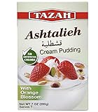 Tazah Lebanese Ashta Ashtalieh Cream Pudding with Orange Blossom - No Artificial Colors -7 oz (...