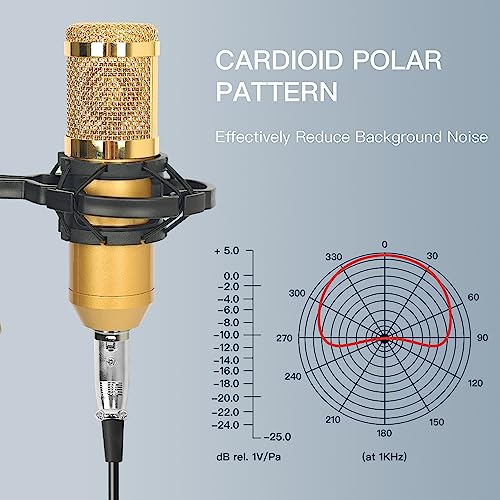 Nkfungat BM800 Professional Plug & Play Pc Computer Podcast Condenser Microphone Cardioid Mic Kit thumb #2