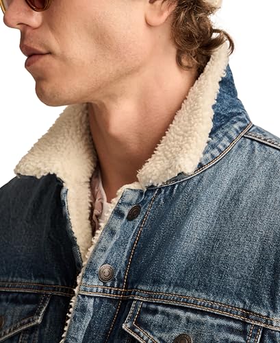 Lucky Brand Men's Cole Hauser Faux Shearling Denim Jacket4