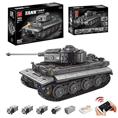 KYLI Technik Panzer T34 Technic Panzer Ferngesteuert Modell, 2052 Teile Technic Tank Motorisierte Modell, Custom Bausteine Kompatibel mit Lego Technik, XL, tglT4026