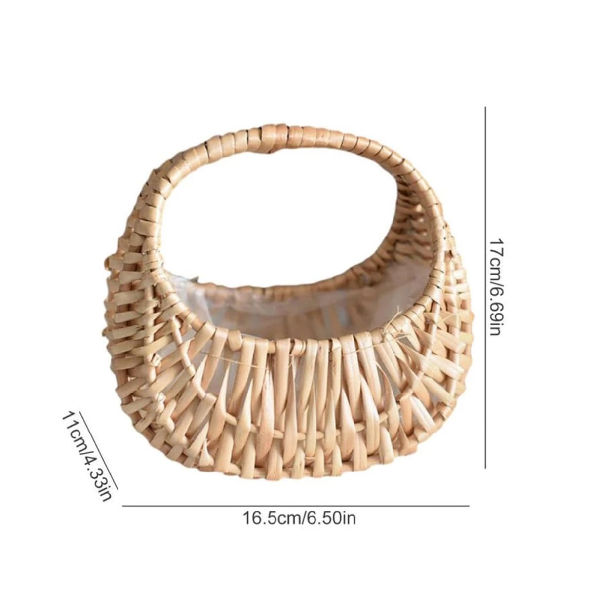 Geflochtener Blumenkörbe Praktische Aufbewahrungskörbe mit Henkel aus Rattan 3 Stück Einzigartiges Design und Elegante Flechtlinien für Terrasse und Flur
