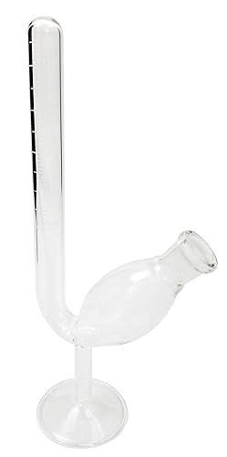 GSC 601-8-5 Tubo de fermentación graduado de vidrio borosilicato con base, capacidad de 0.3 fl oz, 5 unidades, transparente
