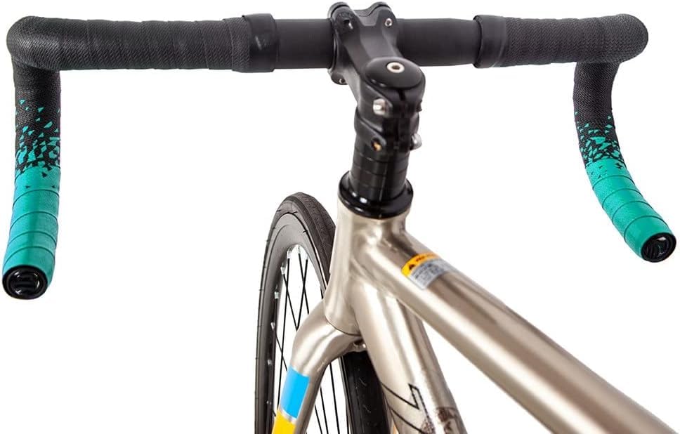 Owijka na kierownicę rowerową, Kolorowe gradientowe taśmy rowerowe szosowe/miękka antywibracyjna taśma na kierownicę Akcesoria do rowerów szosowych(Cyan)
