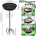 YOADEHOA Bird 37In Bath for Outside with Removable Bowl Metal Base, Freestanding Rust-Proof Birdbaths & Birdfeeder, Bird Baths Feeder Bowl for Outdoors Garden Patio Yard Lawn Decor (Black)