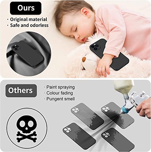 Image of LOXXO Square Candy Liquid Silicone iPhone Case Cover for iPhone 12 Pro Max, All Cube Series with Microfiber Lining Compatible iPhone 12 Pro Max (6.7 inch) (iPhone 12 Pro Max, Black)