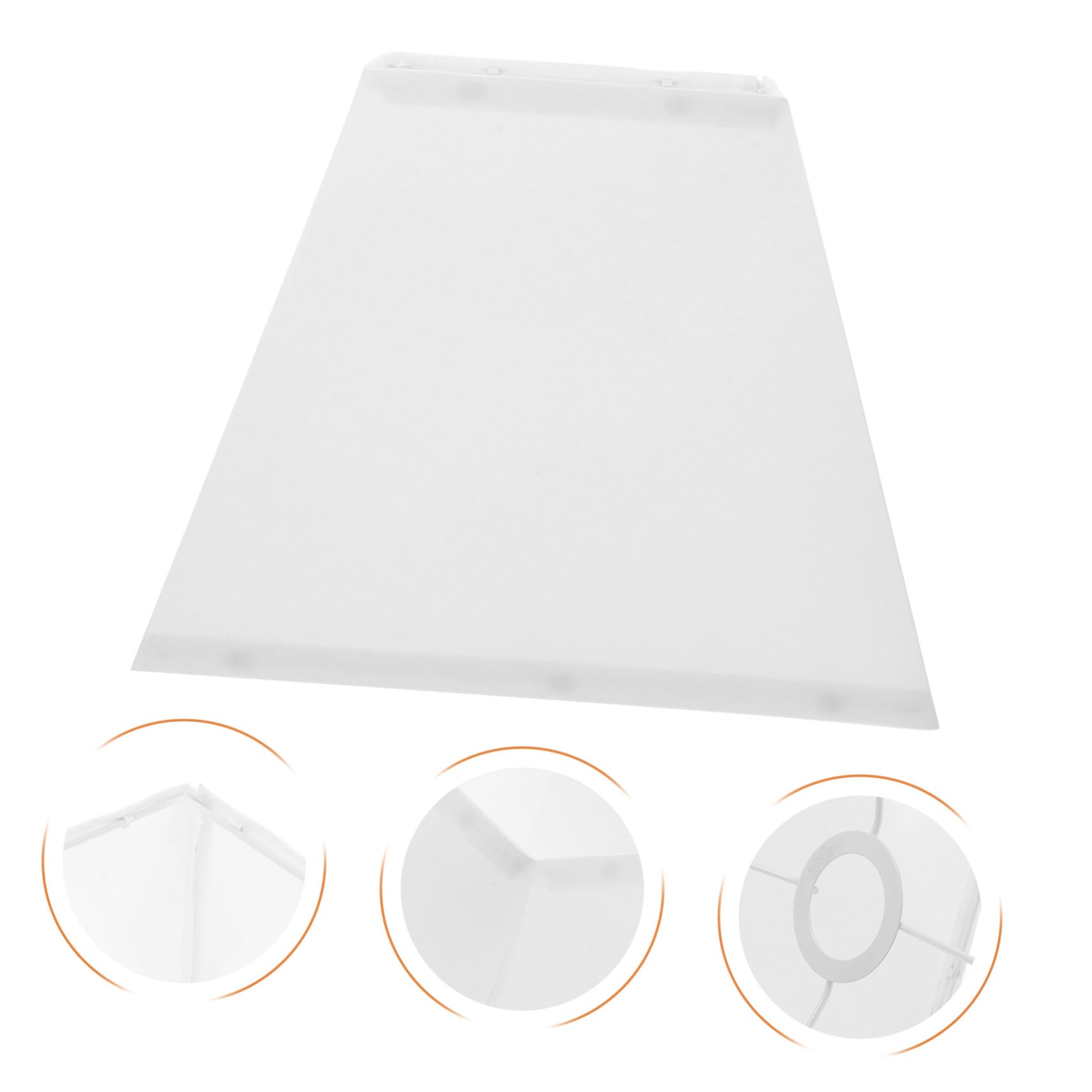 Paralume Quadrato 25 CM per Lampada da Tavolo e Lampada da Terra Struttura in Ferro, Facile da Rimuovere, Design Raffinato per Decorazione d'Interni