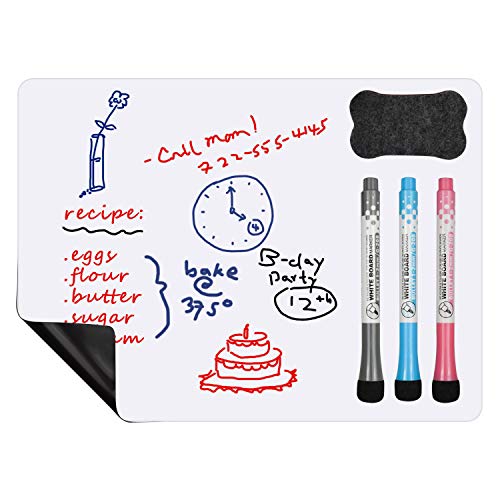 Fridge Whiteboard Magnetic Dry Erase Board for Fridge 12x8 inches