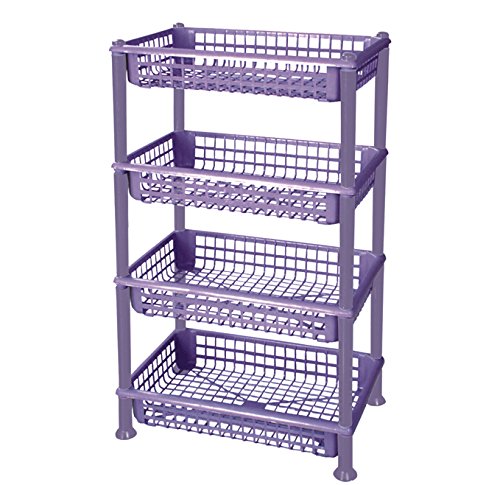 Aristoplast products Pvt. Ltd Aristo EZEE 4 Layer Plastic Rack for Kitchen, Offices, Home, Hospitals, Schools, Doctors, Beauty Parlour, Saloons, Color May Vary (40.5 x 26.5 x 62cm)
