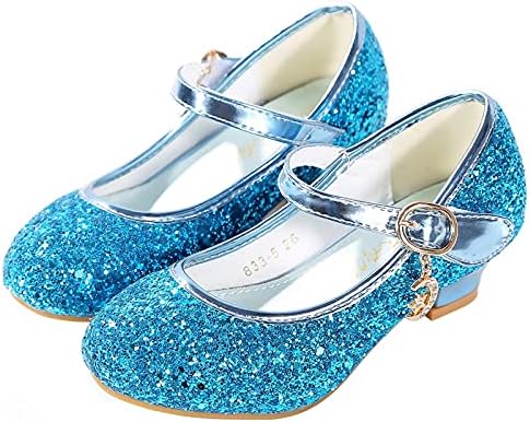 LAURMOSA Mädchen Pumps - Stöckelschuhe Mit Riemchen, 4,5cm Absatz, Festlich