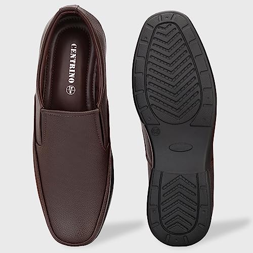 Image of Centrino Mens Uniform Dress Shoe | Versatile Comfort and Quality | Perfect for Casual and Formal Wear | Premium Craftsmanship, Simple Yet Elegant Design Tan Formal Shoe for Mens (64041)