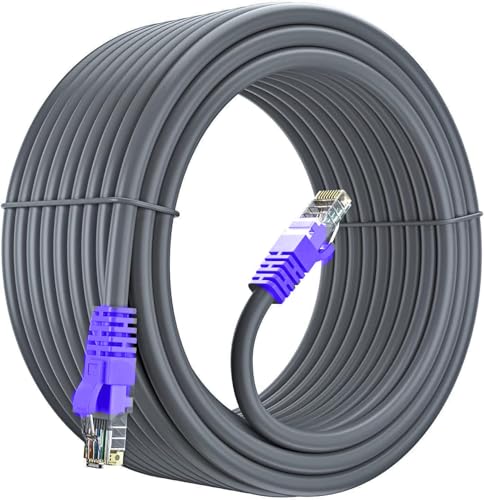 Image of Sadow 60 Meter Cat6 Outdoor Ethernet Cable Cat 6 Network Cable Heavy Duty Direct Burial In-Ground 24AWG UTP Waterproof UV Resistant RJ45 LAN Cable (60)