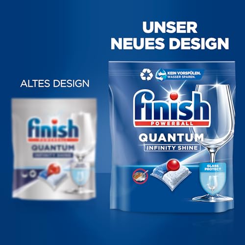 Finish Quantum Infinity Shine Spülmaschinentabs – kraftvolle Reinigung, Fettlösekraft und Glanz – 83 Finish Caps
