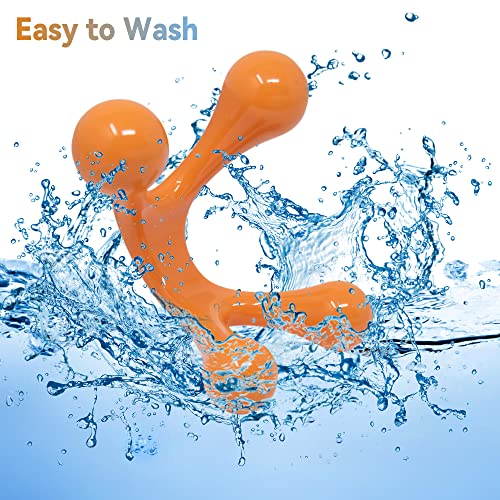 Rilextec Manual Neck Massager Tool Kit, Manual Back And Neck Massager Tools Handheld, Pressure Point Massage Tools For Gentle Massage For Body, 2 Pcs Neck Massage Tools, Orange & Blue #TOP4