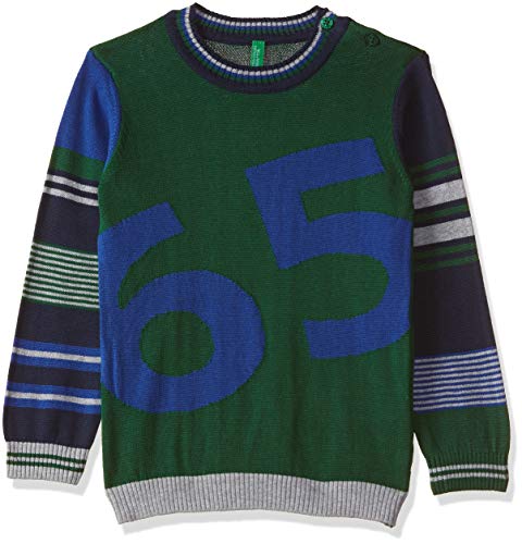 United Colors of Benetton Baby Boys' Knitwear (18A105EQ1732G_902_1Y_Green and Blue)