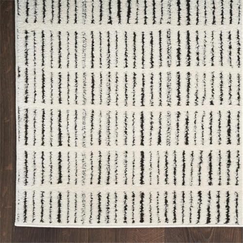 Tapete Nourison Cozy Modern Ivory Black 6'7" x 9' miniatura 3
