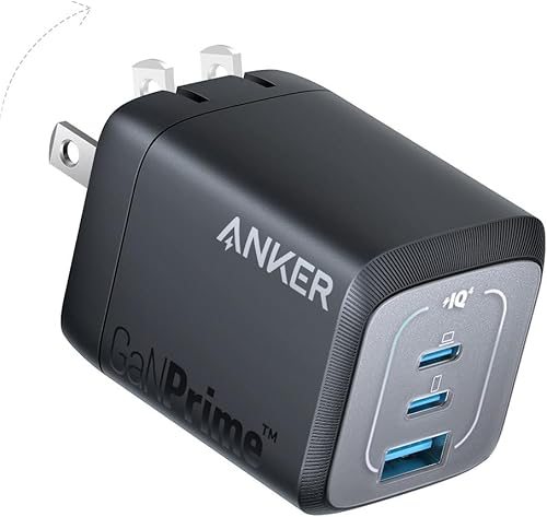 Anker Cargador USB C Prime de 67 W, cargador de pared Anker GaN, cargador PPS rápido compacto de 3 puertos, para MacBook Pro/Air, Pixelbook, iPad