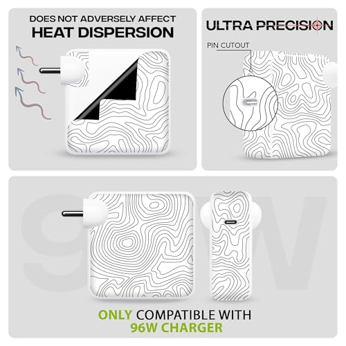 Image of Capes India Protective Adapter Skin Cover Compatible with MacBook Adapter 96W| Not a Case | Vinyl Skin Sticker (Tornado)