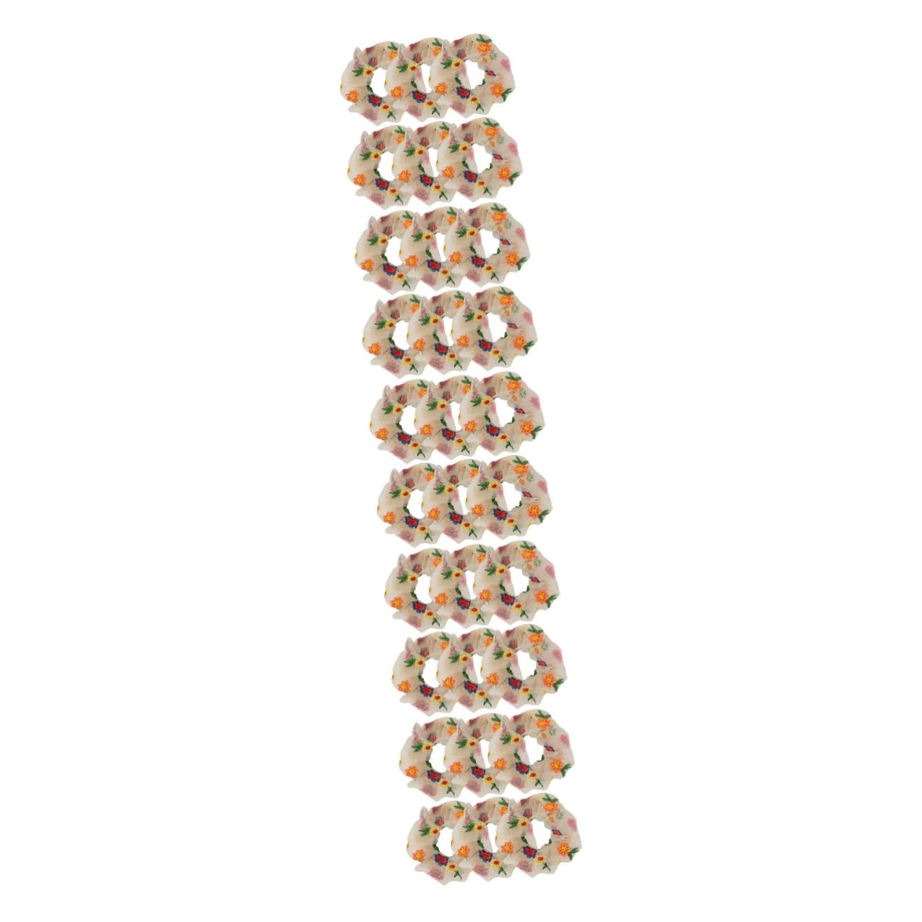 Housoutil 30piezas Coleteros De Flores Bordadas Para Peinados Accesorios De Cabello Para Mujer y Para Coletas y Peinados