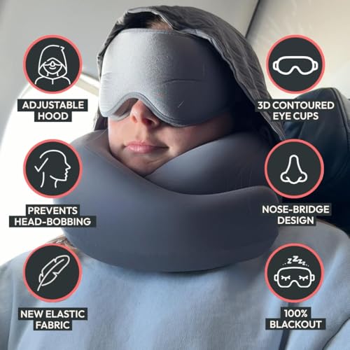 Set 2 Almohadas de Espuma Viscoelástica con Capucha Ajustable miniatura 6