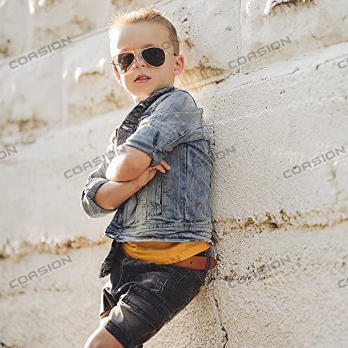 COASION Classic Polarized Small Aviator Sunglasses for Kids Baby Girls Boys Age 2-10 50MM4