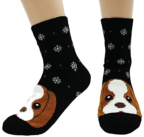 Jjmax Women's Cats And Dogs Crew Socks Set Chihuahua, Toy Poodle, Beagle, Schnauzer #TOP3
