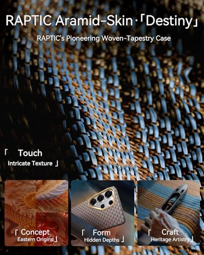 RAPTIC Aramid Skin for S26 Ultra Case, Compatible with MagSafe, Non-Slip & Ultra Slim Light Case for S26 Ultra Case with Caseless Feeling, 1500D Aramid Fiber AeroWoven Textures, Destiny - image 2