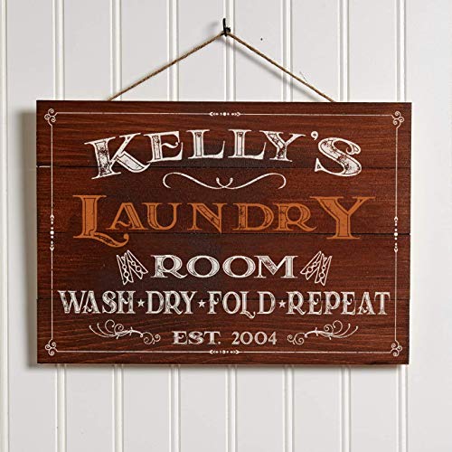 Artblox Personalized Laundry Room Decor | 100% Real Wood Name Sign | Last Name Signs For Home | Laundry Sign | Farmhouse Decor For The Home | Housewarming Gifts | Wedding Gift #TOP15