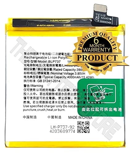 Image of THE BATTERY STORE Original Battery blp737 /BLP735 for Oppo Reno 2F Oppo Reno 2Z PCKM70, PCKT00, PCKM00, CPH1945, CPH1951, PCKM80 with 6 Months Warranty (for Oppo Reno 2F Oppo Reno 2Z)