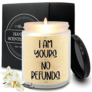 Scented Candles Gifts for Women Men – I am Yours – Funny Romantic Gifts for Her Him Mom Dad Boyfriend Girlfriend Husband…