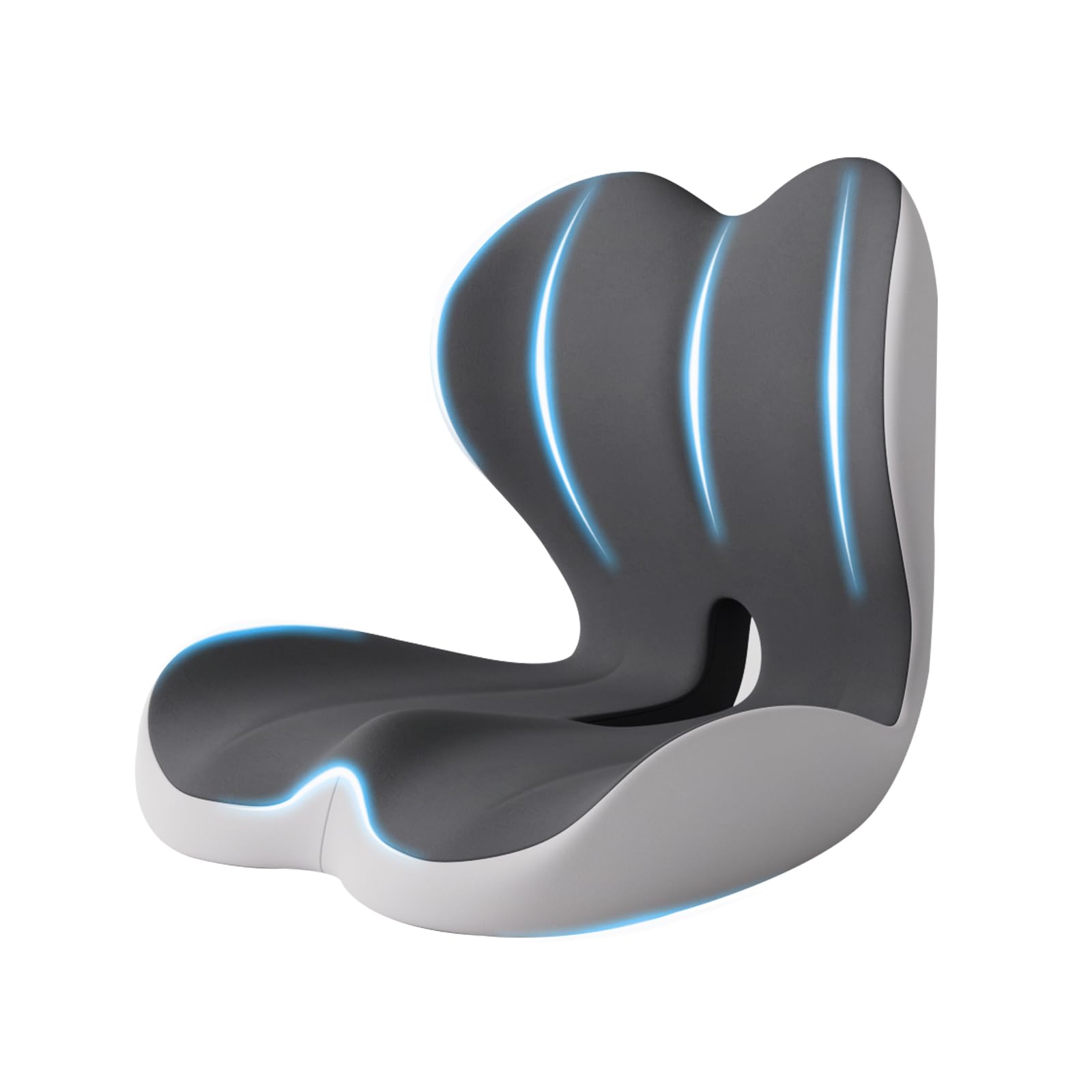 Aurorize​ Two-Tone Memory Foam Seat Cushion For Office Chair, Ergonomic Coccyx Cushion For Tailbone Support, Desk Chair Cushion For Long Sitting, Car Seat, Wheelchair & Travel Comfort
