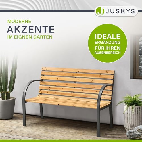 Outsunny Gartenbank 2-Sitzer – Aus Stahl, Grün, Mit Armlehnen, 121 X 64 X 84 Cm, Tragkraft 240 Kg