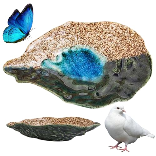 Schmetterlings-Futterspender, 300 ml Keramik-Schmetterlingspfütze, rutschfeste Bewässerungsstation, leicht zu reinigende Futterspender für den Außenbereich, Stil 2, Gartendekorationen