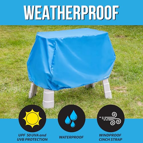 Image of GoSports Universal Kids Water Table Cover - Anti-UV, Waterproof - Fits up to 41 x 25 x 34 Inches - Cover ONLY - Blue
