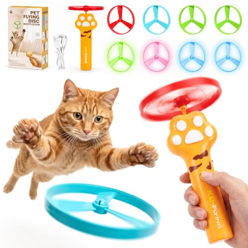 Interactive Cat Disc Launcher Toy, Rechargeable wi