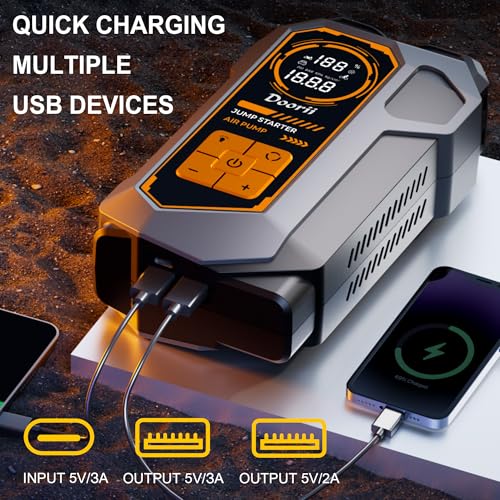 Doorii 8000A Jump Starter with Air Compressor