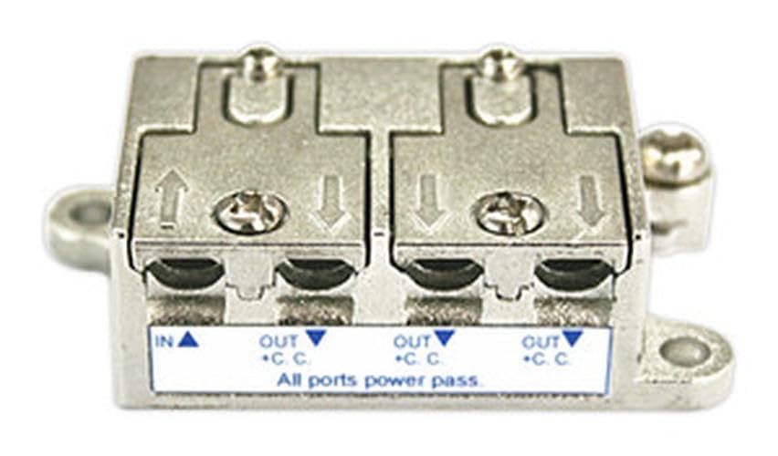 Distribuidor de señal Sat/Terrestre 3 vías, Ideal para Mejorar conexión en Sistemas de televisión y distribución en hogares.