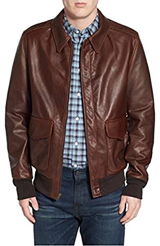 SID Mens Bambert Brown Lambskin Leather Jacket, Biker Jacket