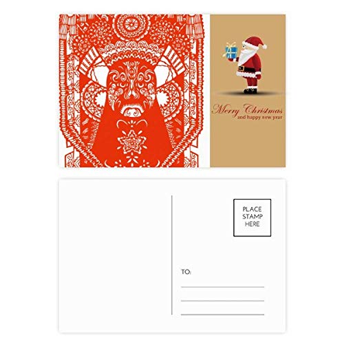Masques faciaux en papier opéra de Pékin rouge contre le teint terne | Pack de 20