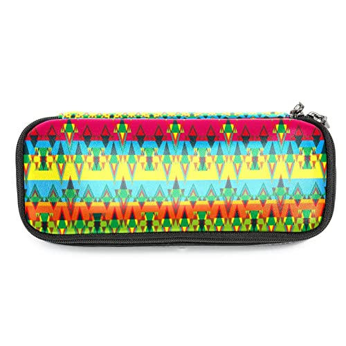 Organizador de lápices de gran capacidad, bolsa de cuero para estudiantes, doble cremallera, estuche para lápices, primer plano de papel pintado de plantas de cactus, Multicolor 6,